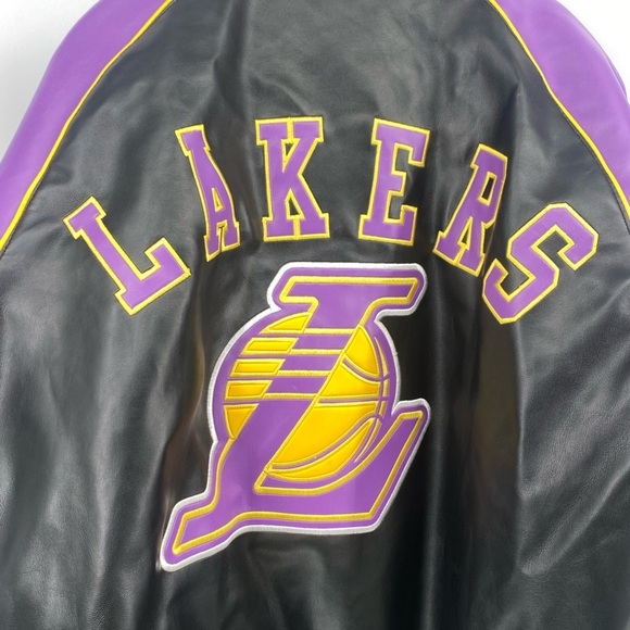 NBA Lakers Purple and Black Bomber Jacket - Picture 9 of 11